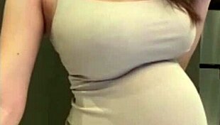 My stepmom flaunts her elastic ass and huge milky tits while I watch in awe. She teases with every move.