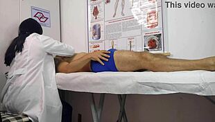 The Cock Rose In Front Of The Nurse For Blowbang Action