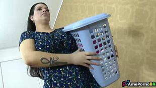 Aunt can't resist nephew's big cock.