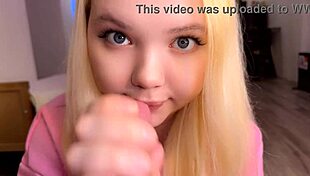 Teen 18+ Student Caresses Father-In-Law's Cock For Cum In Mouth