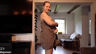 Cowgirl riding trailer