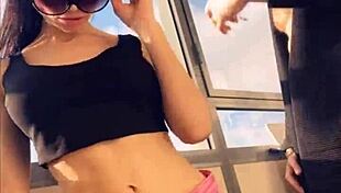 Sasha Rose is dancing this sexy striptease, teasing everyone around.