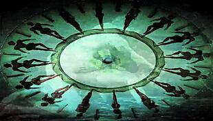 In olden days, a teasing glimpse of stocking under vintage skirts.