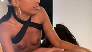 pornstars throw a wild party turning into rough threesome with deepthroat ebony fucking and pussy licking