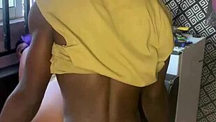 Home alone on Sundays, bending over my big-ass milf for some fun.