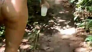 Took friends to woods for ass flashing