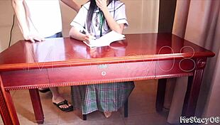 Stepdad Fucks Petite 18+ While Doing Homework