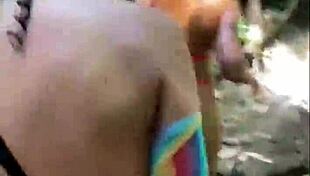 Took friends to woods for ass flashing