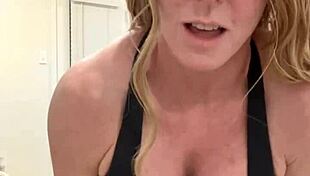 this is for fans who enjoy muscle flexing from a housewife bodybuilder