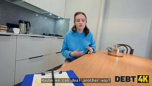 Russian Amateur Jumps On Cock And Fucks Asshole To Pay Debt