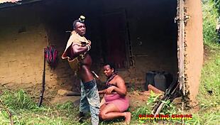 bbw wife welcomes with blowjobs after hunting