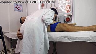 The Cock Rose In Front Of The Nurse For Blowbang Action