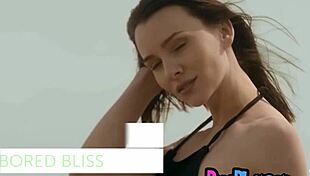 hot milf adel morel in outdoor striptease