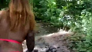 Took friends to woods for ass flashing