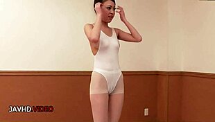 Wild Japanese Ballerina Finishes Amazing Show With Creampie