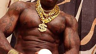 Hallelujah Johnson worships the big black cock in this intense session.