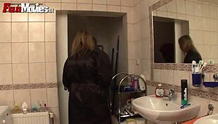 German granny shaves pussy for plumber