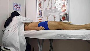 The Cock Rose In Front Of The Nurse For Blowbang Action