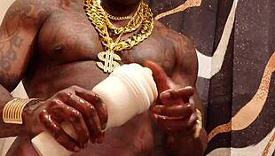 Hallelujah Johnson worships the big black cock in this intense session.