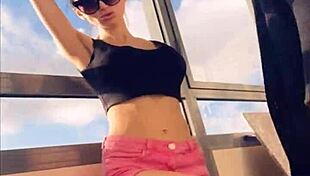 Sasha Rose is dancing this sexy striptease, teasing everyone around.