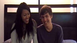 Jade's pussy gets deflowered by a guy, and then her friend joins in the interracial fun 😏