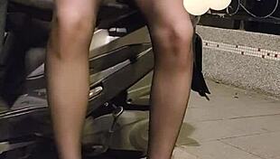 Watch! Shemale Ting Xuan Plays With Love Egg Outdoors In Office Suit!