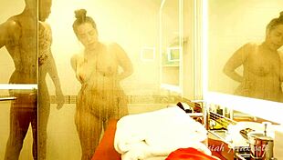 She's cheating in the shower with that huge black cock, so hot!