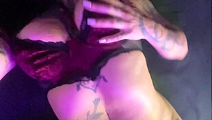 Solo Masturbation with Vibrator and Natural Tits