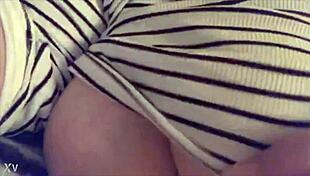 big boob rub with huge tits bouncing