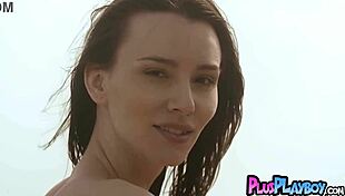 hot milf adel morel in outdoor striptease