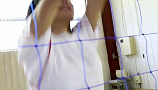 Huge japanese bbw tits in secret volleyball practice