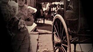 In olden days, a teasing glimpse of stocking under vintage skirts.