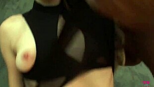 Slender Gothic Blonde Rides Big Black Cock In High Heels Reverse Cowgirl Cumshot