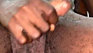 I had to burst a nut after class with this ebony solo masturbation on huge monster cock