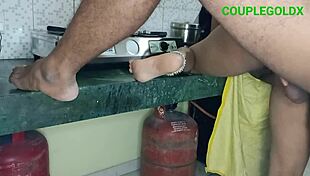 Can't fuck in kitchen, brother-in-law, mother-in-law might come. Let's go to room.