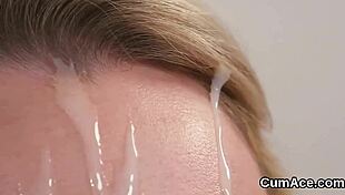 Slutty Peach Gets Sperm Load On Face Eating Cream