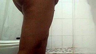 Latina Masturbates in Shower