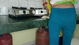 Can't fuck in kitchen, brother-in-law, mother-in-law might come. Let's go to room.