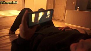 Watching netflix with stepsister then face fucking almost caught