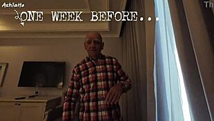 old man humiliates beautiful asian girl with stinky asshole