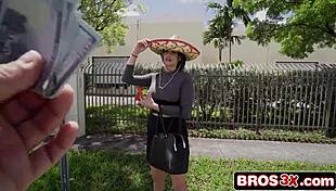 Brunette Latina screams in intense pleasure