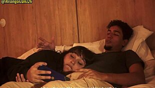 Watching Netflix with stepsister leads to interracial POV face fucking and cumshot risk.