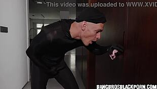 Black Babe Levi Luv Gets Oral Blowjob From Burglar Visit