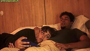 Watching netflix with stepsister then face fucking almost caught