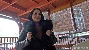 Wild Milf Flashes Chubby Sarah Jane Masturbating In Public 😜