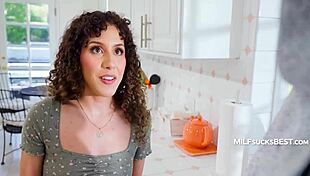 Sassy MILF with curls so TIGHT pleases a GIANT in delight