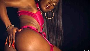 skinny ebony milf mistress ana foxx hints at her black pussy with teasing moves
