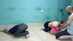 Perverted stepsisters get fucked hard in the family home during wild Spanish porn action!