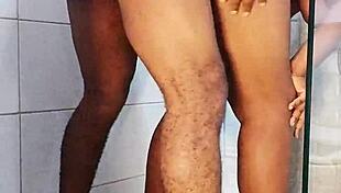 Intense First Bathroom Fuck with Fat Ass Roommate in Dorm.