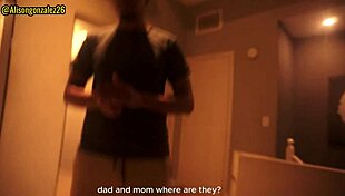 Watching netflix with stepsister then face fucking almost caught